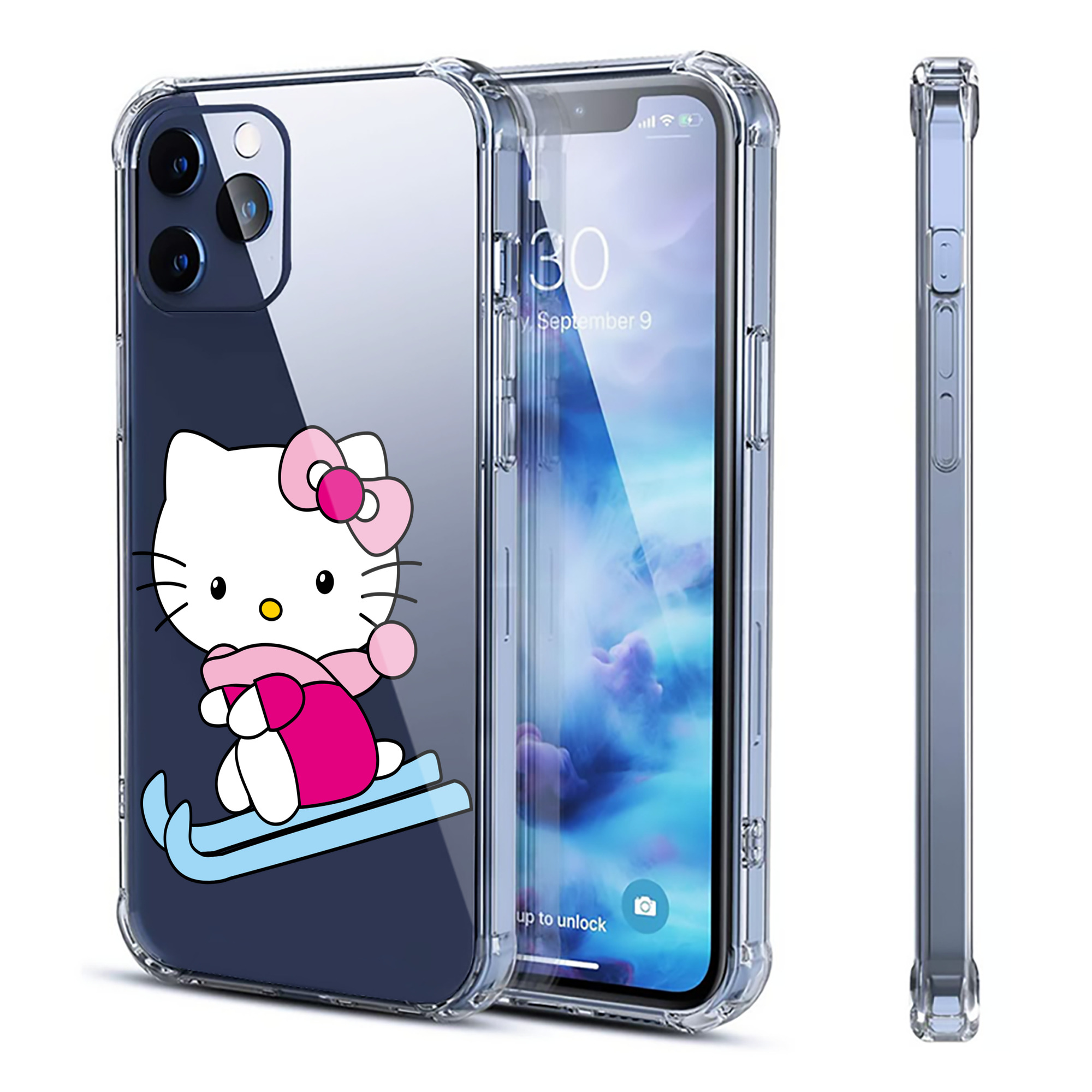 （画像用） Hello Kitty ハローキティ 【iPhone 12シリーズ対応】透明スマホケース（クリアソフトケース）